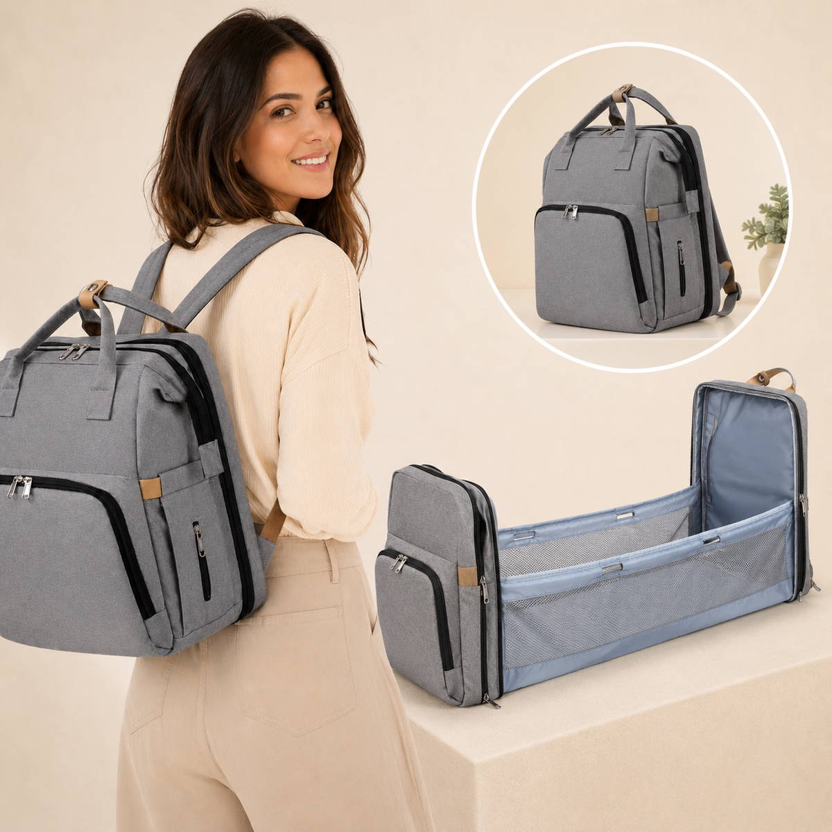 NurtureGo™ Convertible Diaper Backpack