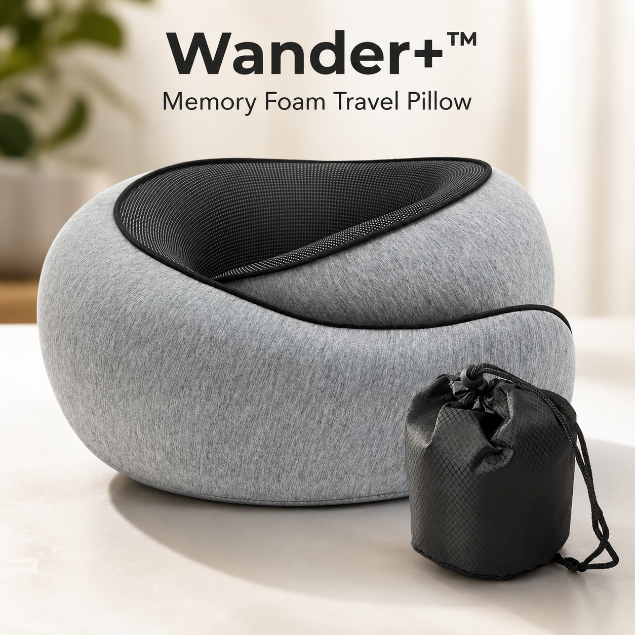 Wander+™ Memory Foam Travel Pillow