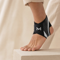 Ankle Compression Support Brace - Black gray