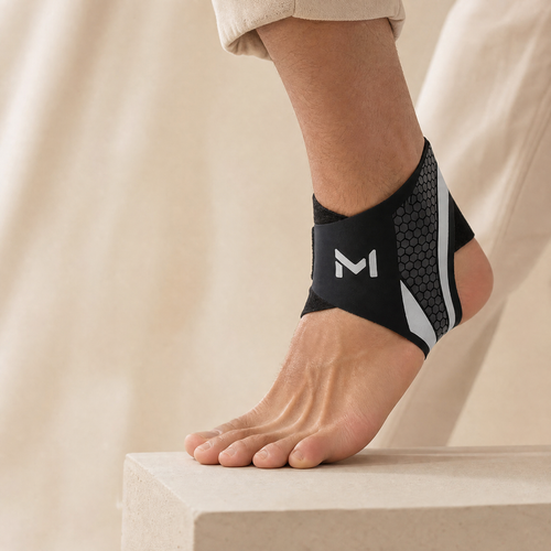 Ankle Compression Support Brace - Black gray
