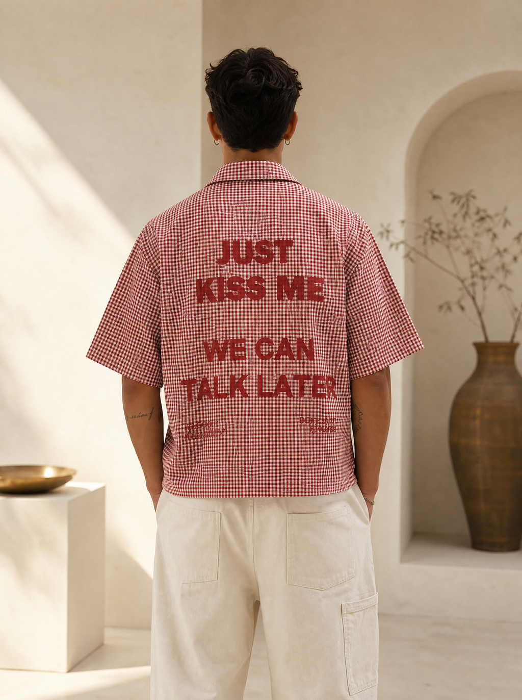 Y2K Red Plaid Slim-Fit Shirt - Want It Have That