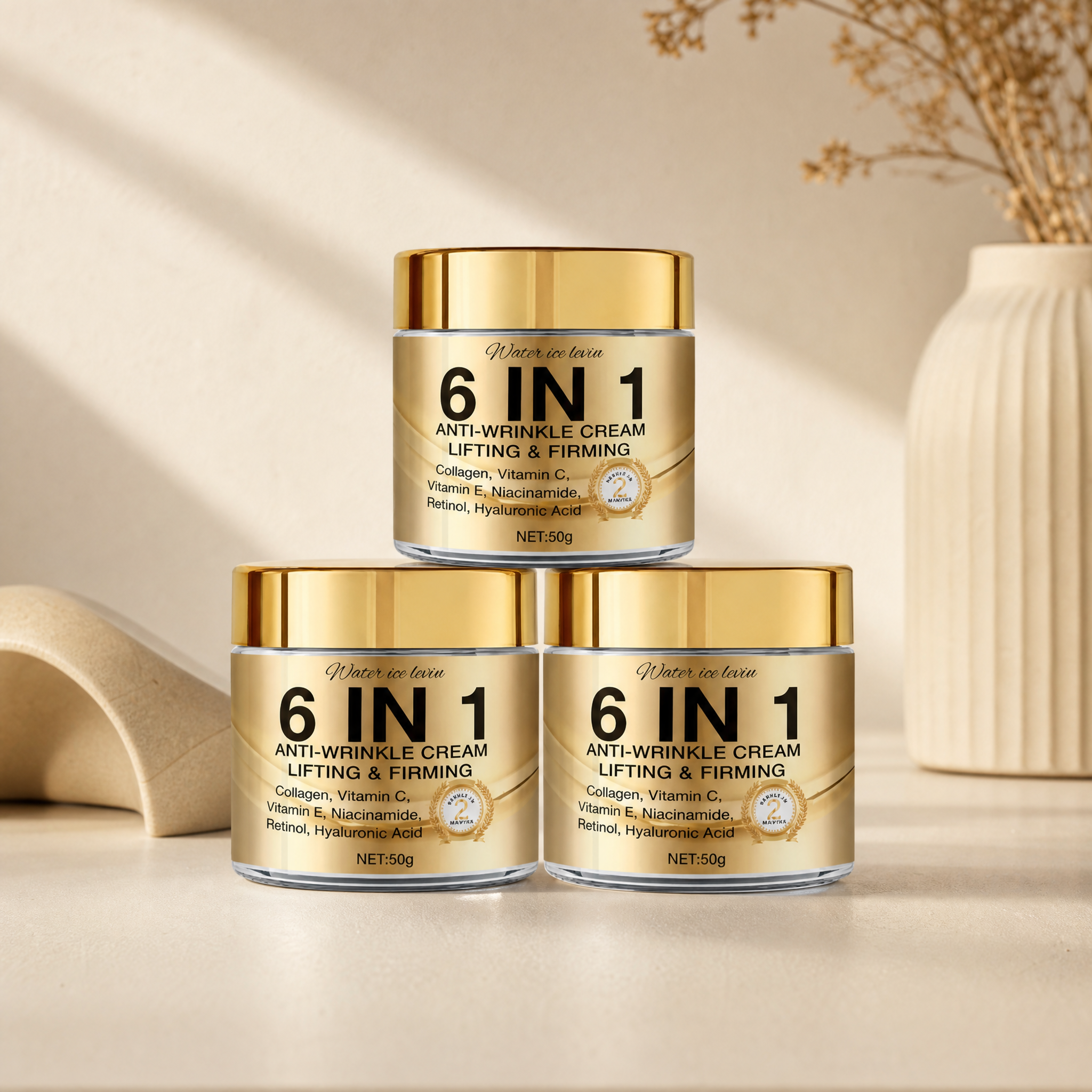 Collagen & Retinol Face Cream, black